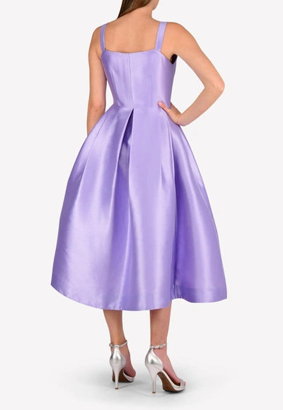 Shop Alex Perry Alicia A-line Dress With Pockets In Purple
