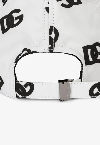 Shop Dolce & Gabbana All-over Logo Baseball Cap In Monochrome