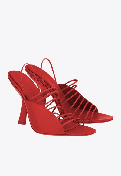 Shop Ferragamo Altaire 105 Leather Sandals In Red