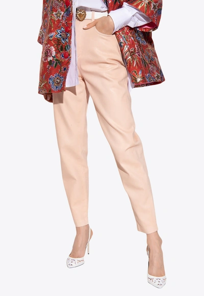 Shop Dolce & Gabbana Amber Carrot-leg Jeans In Pink