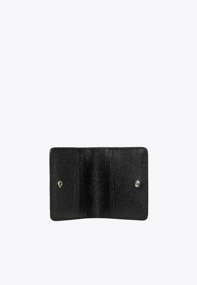 Shop Ami Alexandre Mattiussi Ami De Coeur Grained Leather Cardholder With Strap In Black