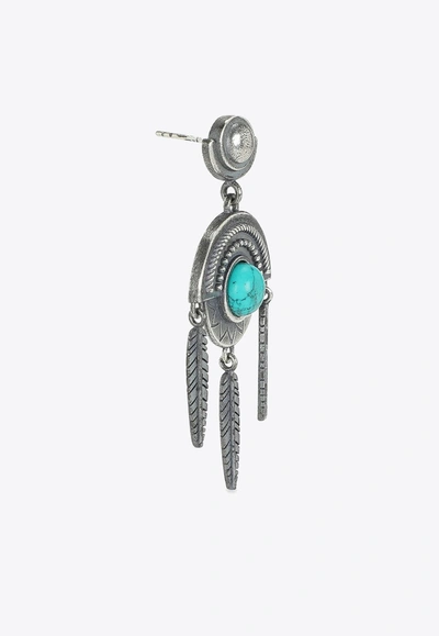 Shop Nove25 Amulet Shield Earrings In Light Blue