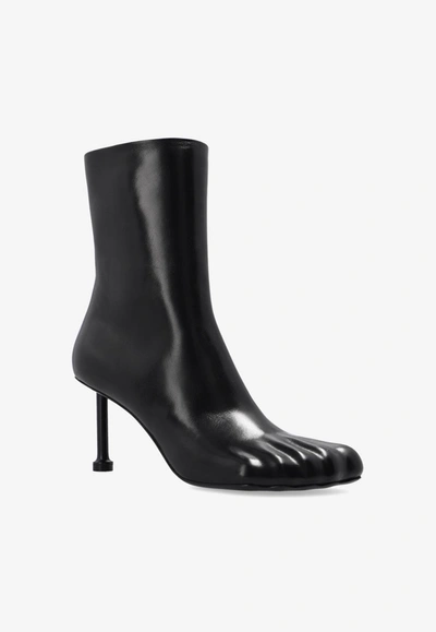 Shop Balenciaga Anatomic 80 Leather Boots In Black