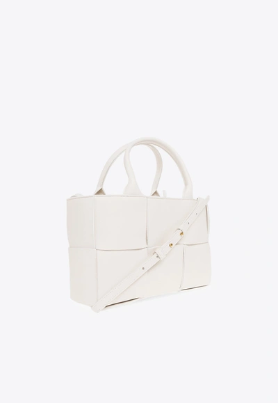 Shop Bottega Veneta Arco Tote Bag In White