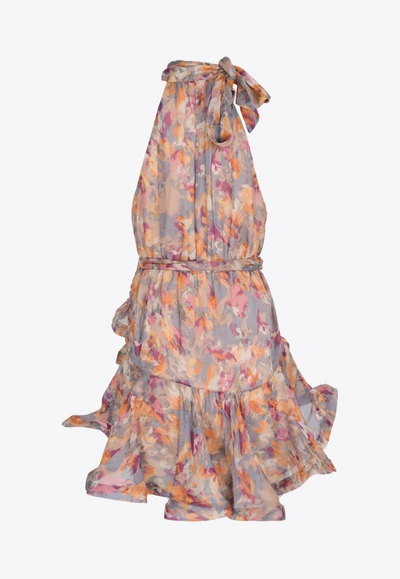 Shop Elliatt Aristocratic Ruffled Mini Dress In Multicolor