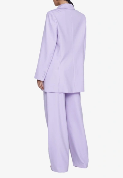 Shop Anna Quan Athena Double-breasted Blazer In Lilac