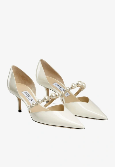 Jimmy Choo Aurelie 65 Patent Leather Pumps In White