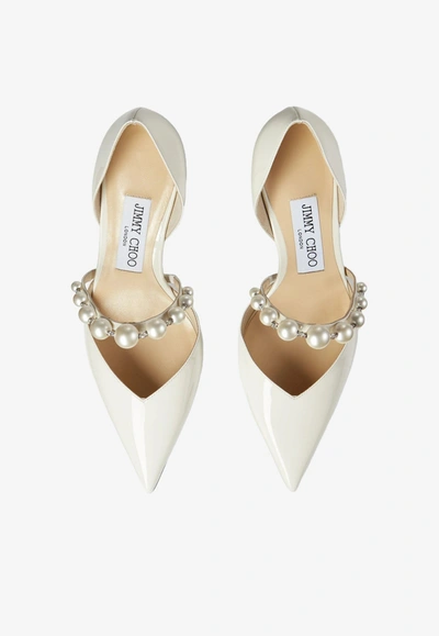 Jimmy Choo Aurelie 65 Patent Leather Pumps In White