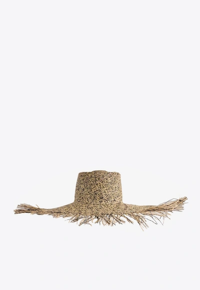 Van Palma Aurora Hat In Mixed Toquilla Straw In Beige