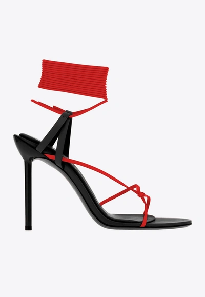 Ferragamo Strappy Stiletto Sandals In Black