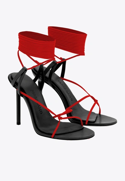 Ferragamo Strappy Stiletto Sandals In Black