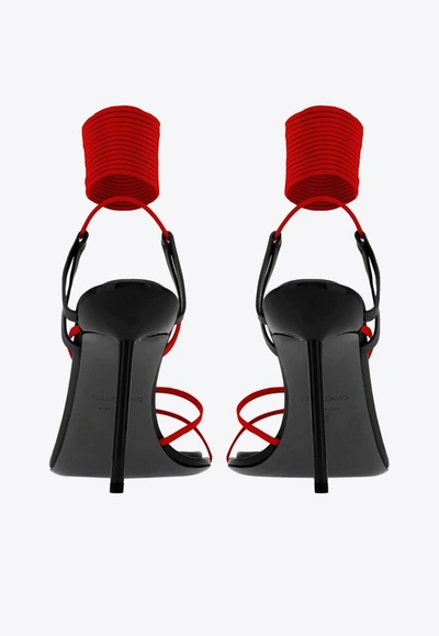 Ferragamo Strappy Stiletto Sandals In Black