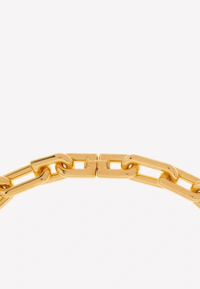 Shop Balenciaga B-chain Necklace In Gold