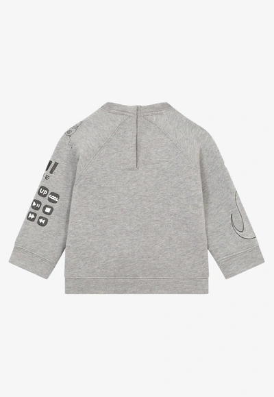 Shop Dolce & Gabbana Baby Boys Dg Sport Print Sweatshirt In Gray