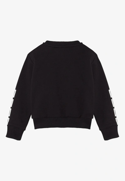 Shop Versace Baby Boys Greca Print Sweatshirt In Black