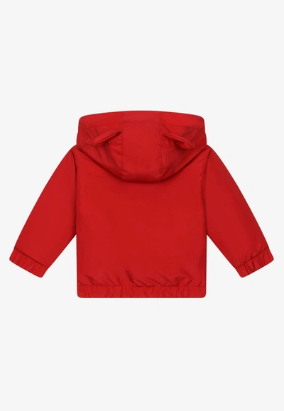 Shop Dolce & Gabbana Baby Boys Leopard Print Jacket In Red
