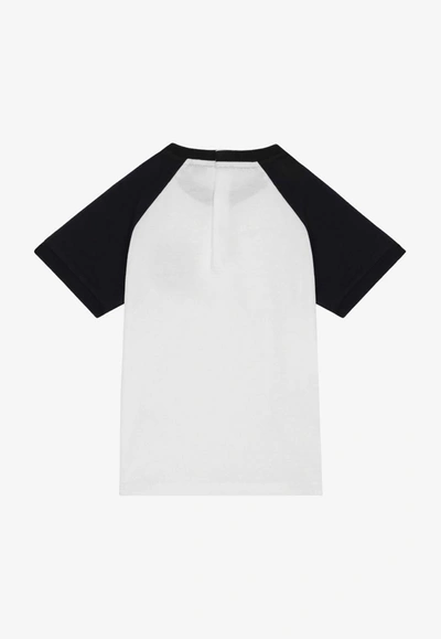 Shop Dolce & Gabbana Baby Boys Logo-patch Short-sleeved T-shirt In White