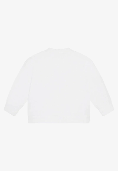 Shop Dolce & Gabbana Baby Girls 'made In Italy' Print Sweatshirt In White