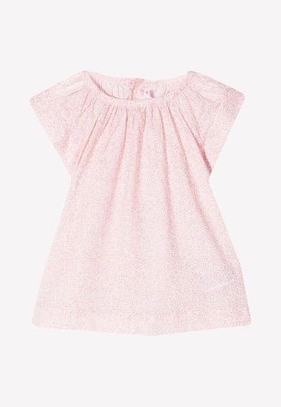 Shop Bonpoint Baby Girls All-over Print Blouse In Pink