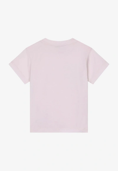 Shop Dolce & Gabbana Baby Girls Baby Leopard T-shirt In Pink