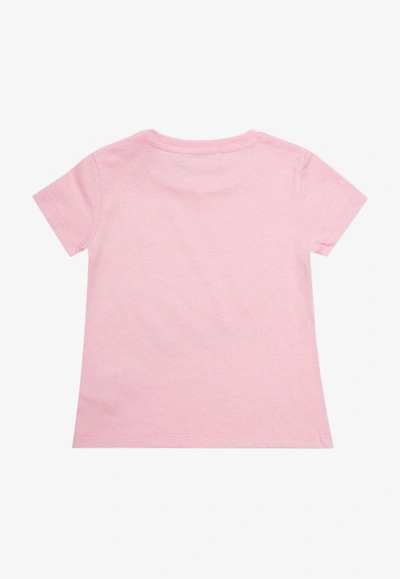 Shop Versace Baby Girls Heart Medusa Sunglasses Print T-shirt In Pink