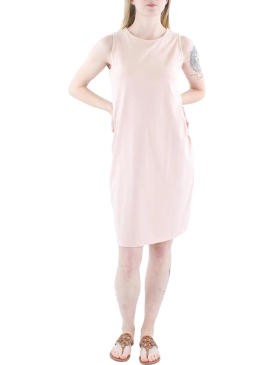 Shop Eileen Fisher Womens Knit Sleeveless Sheath Dress In Pink