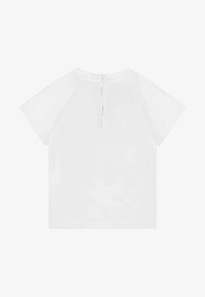 Shop Dolce & Gabbana Baby Leopard Print T-shirt In White