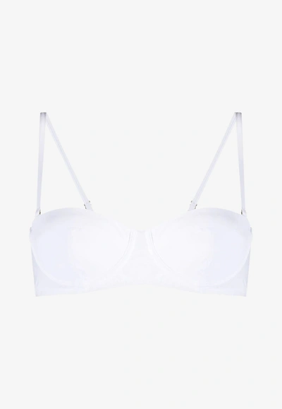 Shop Dolce & Gabbana Balconette High-waist Bikini In White