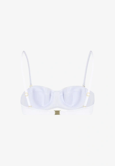 Shop Dolce & Gabbana Balconette High-waist Bikini In White