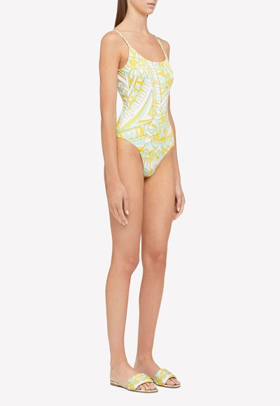 Shop Emilio Pucci Bandierine Print Reversible Swimsuit In Multicolor