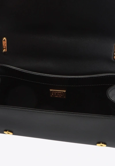 Shop Dolce & Gabbana Baroque Logo-embellishment Crossbody Bag In Black