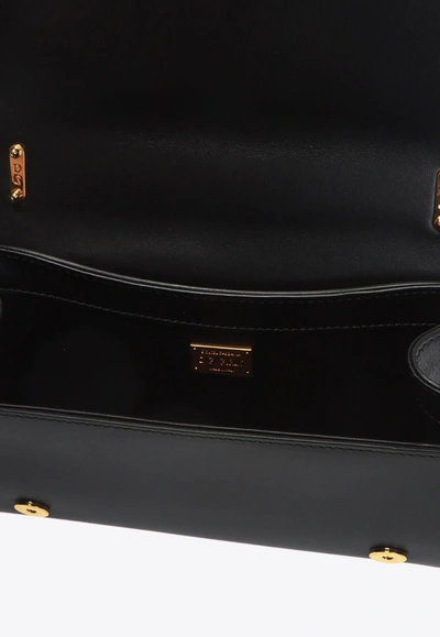 Dolce & Gabbana Baroque Logo-embellishment Crossbody Bag In Black