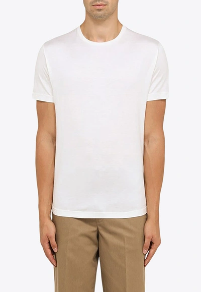 Shop Loro Piana Basic Crewneck T-shirt In White