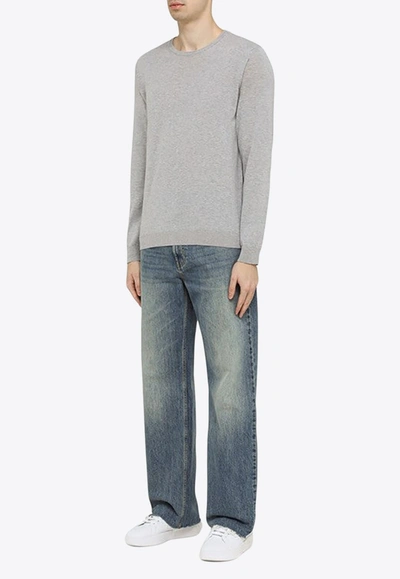 Shop Roberto Collina Basic Pullover Sweatshirt In Gray