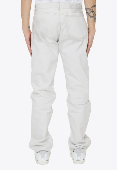 Shop Maison Margiela Basic Straight-leg Jeans In White