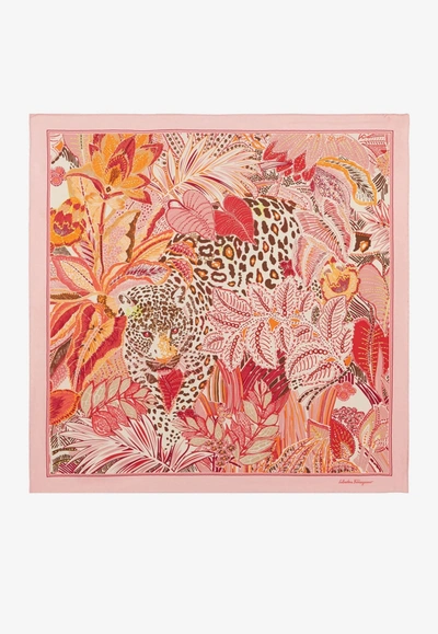 Shop Ferragamo Batik Print Silk Scarf In Multicolor