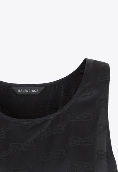 Shop Balenciaga Bb Logo Tank Top In Black