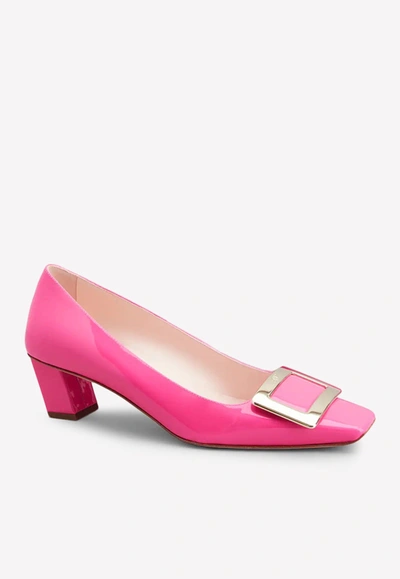 Roger Vivier Belle Vivier Patent Leather Pumps In Pink