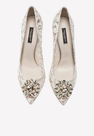 Dolce & Gabbana Canvas And Suede Sneakers In White