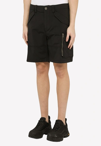 Shop Parajumpers Bermuda Cargo Shorts In Black