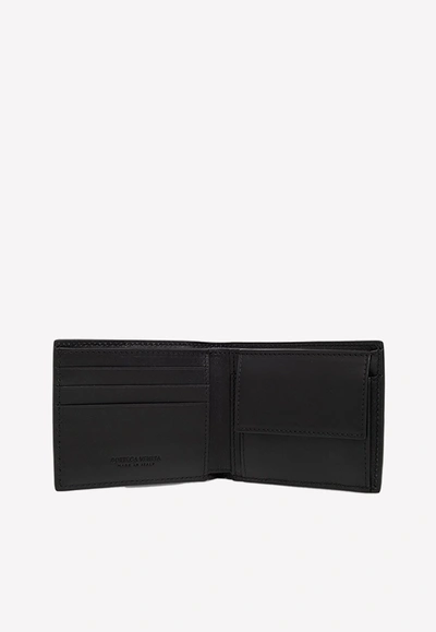 Shop Bottega Veneta Bi-fold Leather Wallet In Black