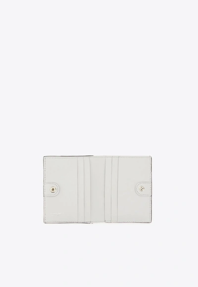 Shop Ferragamo Bi-fold Ombre French Wallet In Calf Leather In Monochrome