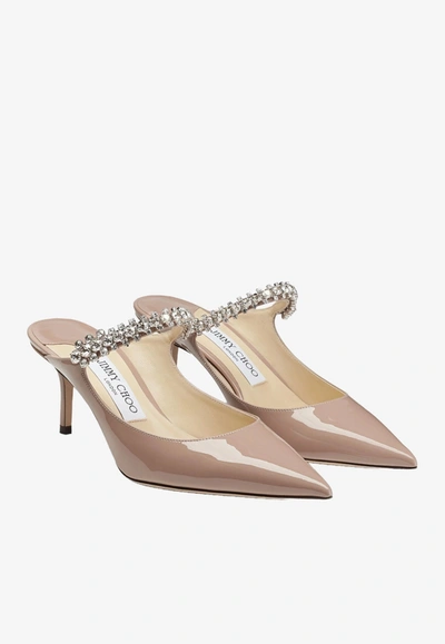 Shop Jimmy Choo Bing 65 Patent Leather Mules In Pink