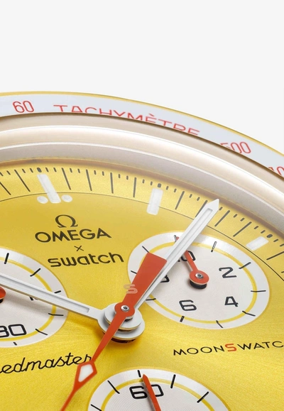 Swatch X Omega Bioceramic Moonswatch Mission To The Sun Quartz Watch In Yellow