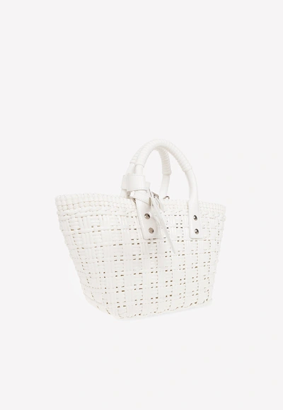 Shop Balenciaga Bistro Xs Basket Shopping Bag In White