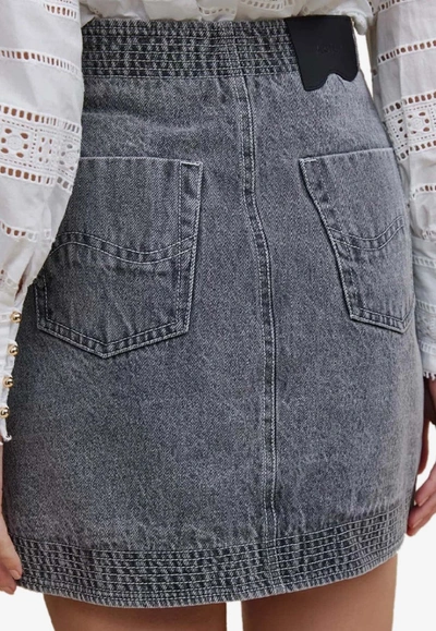 Acler Blake Denim Mini Skirts In Gray