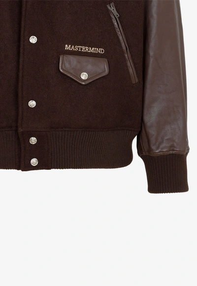 Shop Mastermind Blouson Jacket In Cashmere In Brown