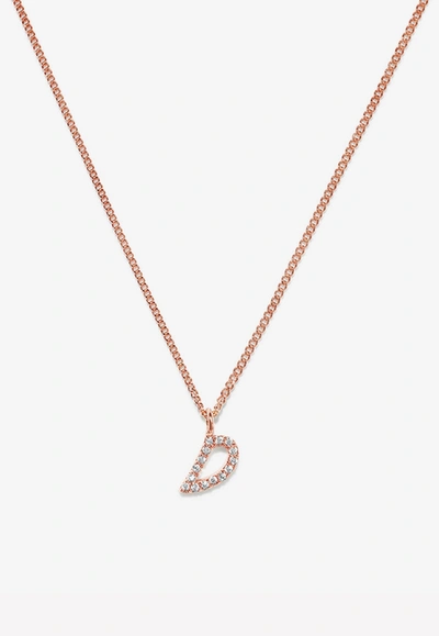 Shop Adornmonde Bobbi Alphabet D Necklace In Rose Gold
