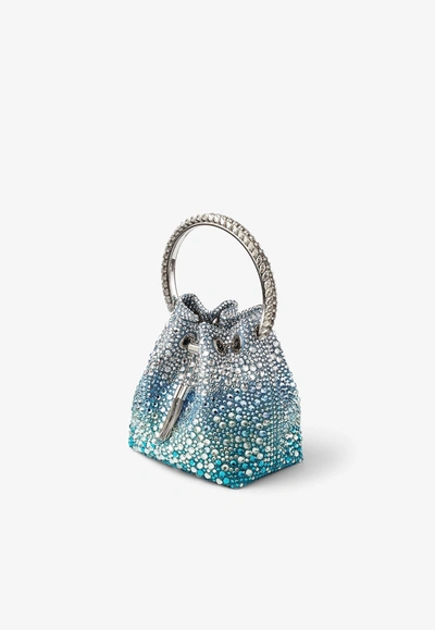 Shop Jimmy Choo Bon Bon Crystal Embellished Bucket Bag In Multicolor