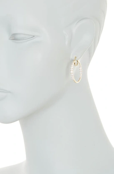 Nadri Liz Cubic Zirconia Inside Out Hoop Earrings In Gold